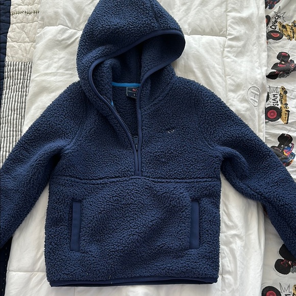 Cozy Navy Blue Kids Hoodie - Picture 1 of 5